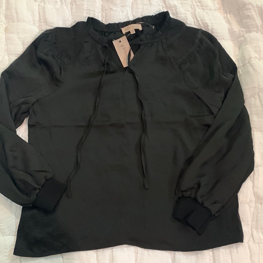NWT Black Philosophy Blouse, size medium
